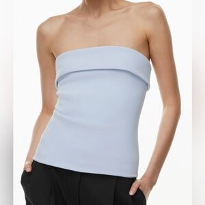 Aritzia Babaton FigureKnit Eyecatcher Tube Top - Cruise Blue